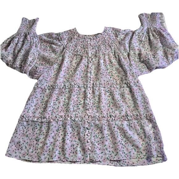 Alice + Olivia Margery | Sheer Ruffle | Boho Prarie | Romantic | Worn Once | L - Picture 12 of 16